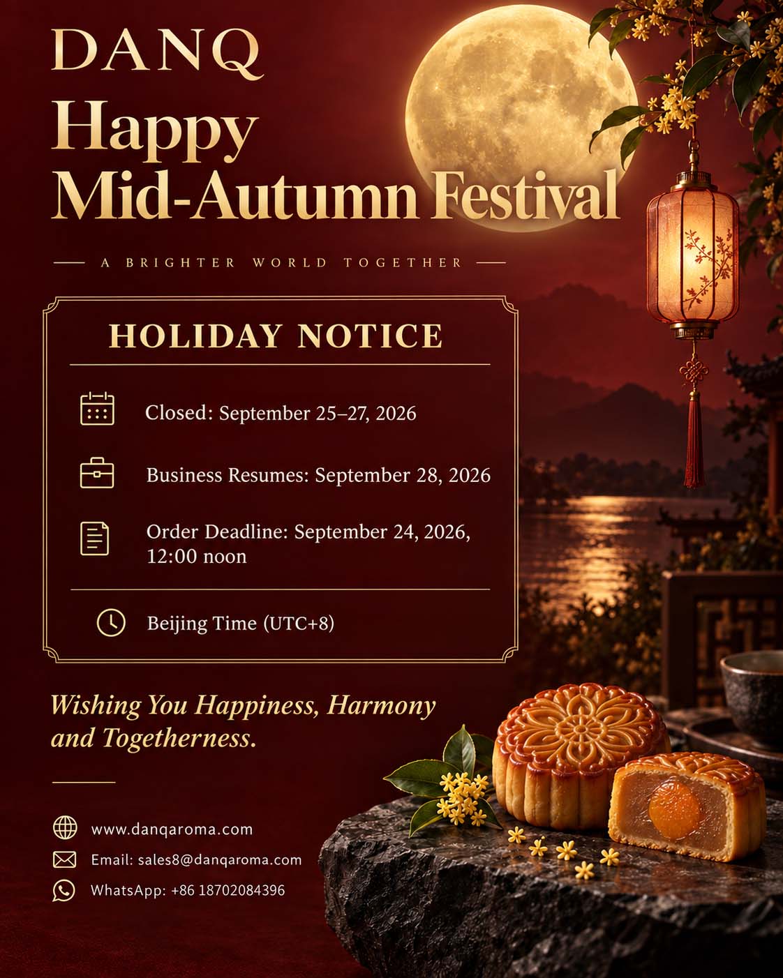 Mid-Autumn Festival Holiday Notice 2026