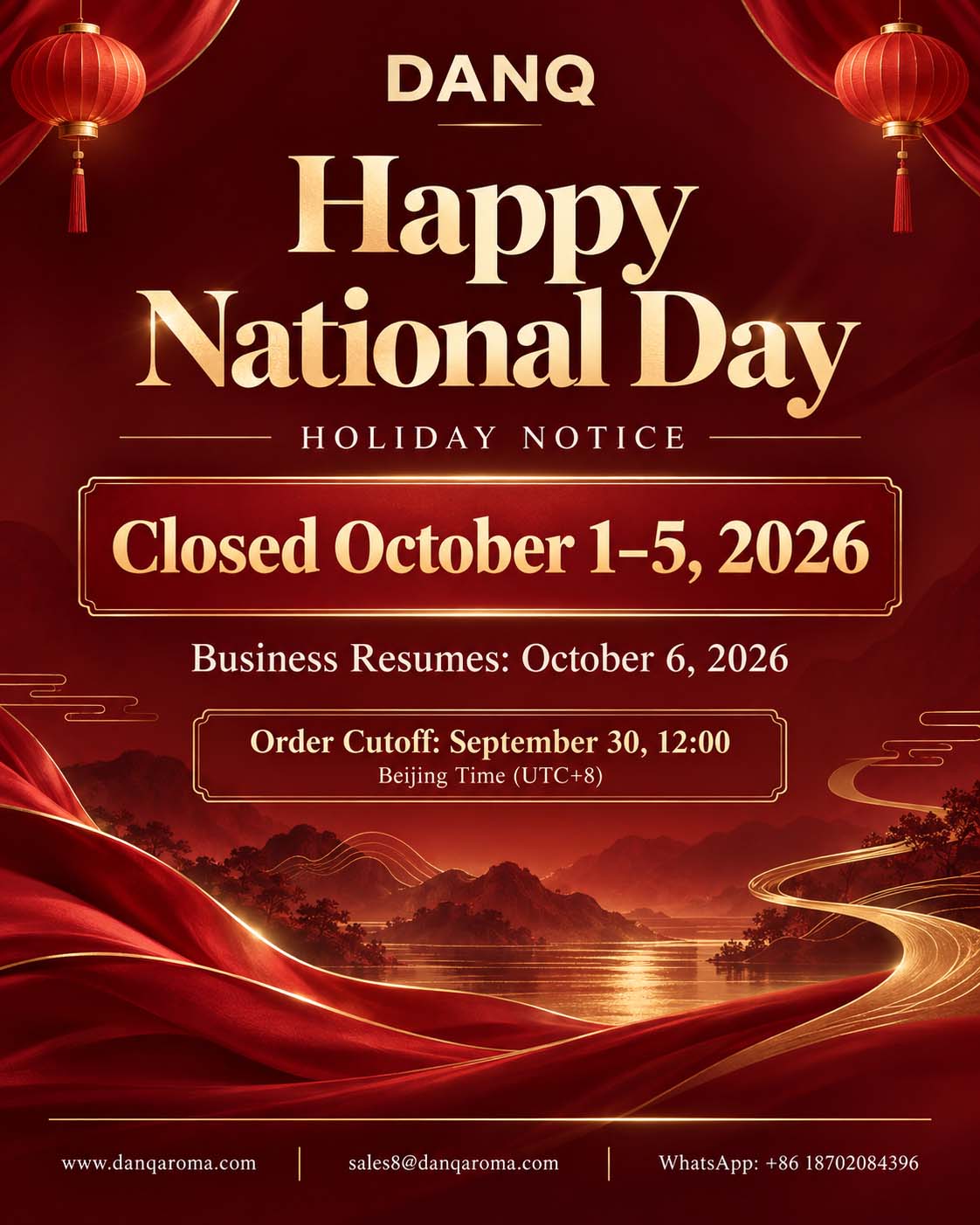 National Day Holiday Notice 2026